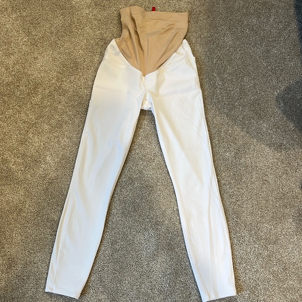 Spanx maternity jeans white xs